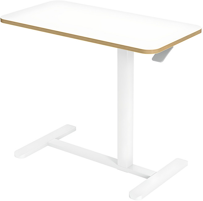 핏쳐 이동형 수동식 사이드 테이블 FDMS1, 화이트(상판)+화이트(프레임), 1개