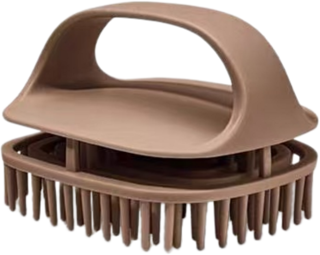 모공까지 닿는 촘촘 샴푸브러쉬, 1개, 브라운