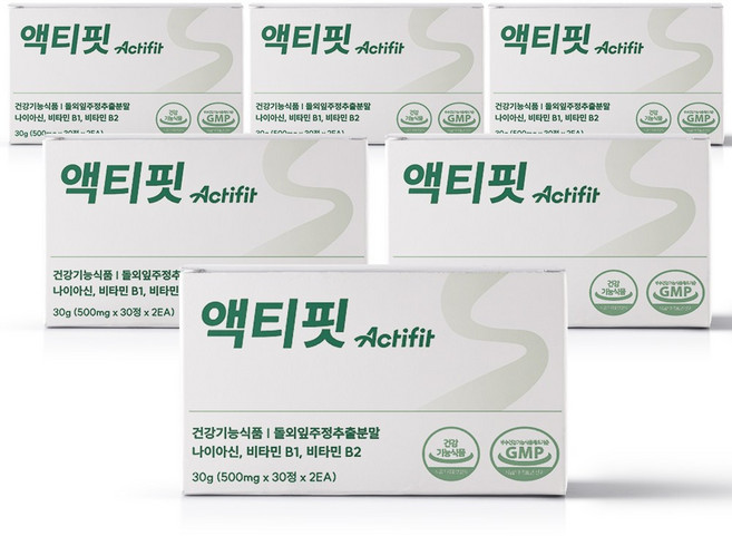 인디드바이오 액티핏 체지방감소 복부지방감소 액티포닌 돌외잎 다이어트, 6박스, 60정