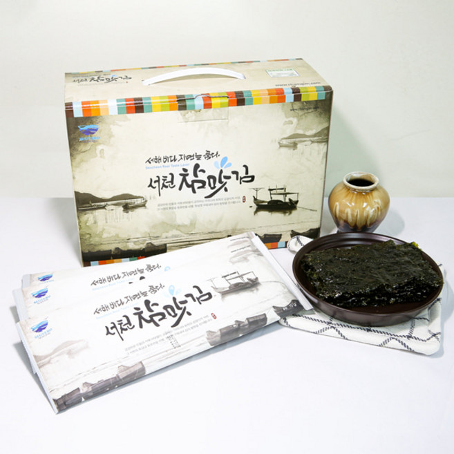 [서천참맛김] 서천특산품 파래 참맛김(반장)x15봉, 13g, 15개