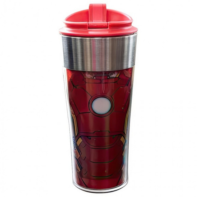 어벤져스 아이언맨 스텐 텀블러 컵 잔 캠핑 머그컵 물병 커피숍 커피 병, 1개, 상세페이지 참조, 500ml