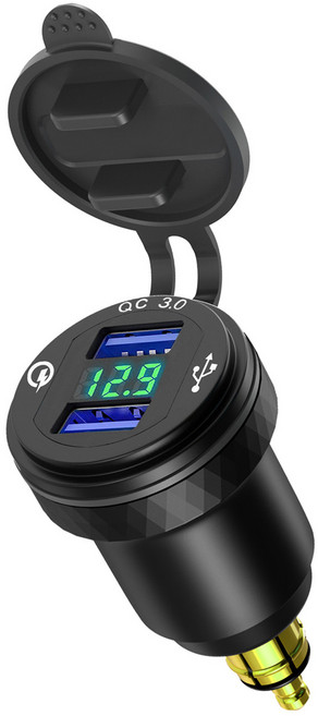 BMW 유럽형 시거잭 GS 오토바이 바이크 블랙그린LED, 1개