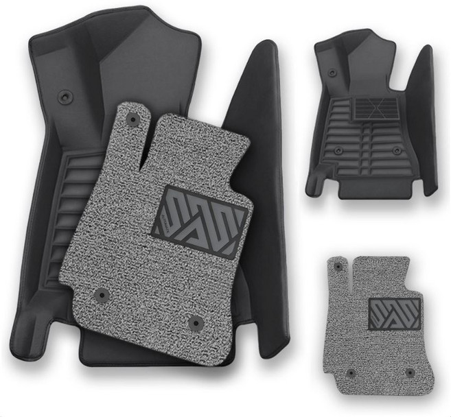 오토메이트 6D 카매트 코일매트 풀세트 전차종 블랙, 쌍용 (뉴)코란도C (11~17)