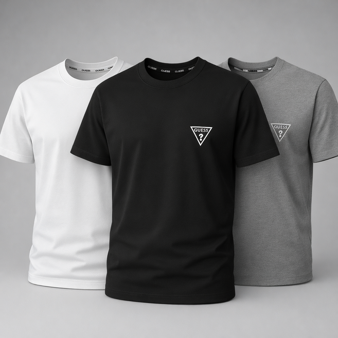 [한국정품] 게스 남자 반팔티 guess 면티 티셔츠 20수 3Pack