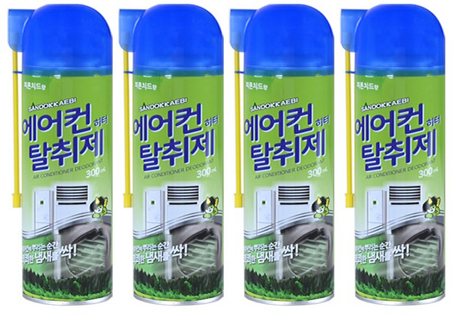 산도깨비 에어컨 탈취제 스프레이, 4개, 300L