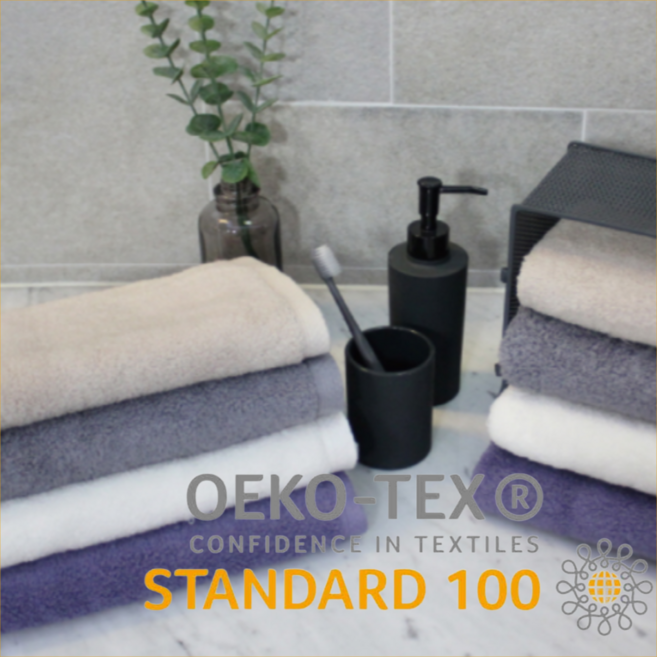 오코텍스 1등급 코마사 40수 송월 타올 세면 수건, 8개, 회색