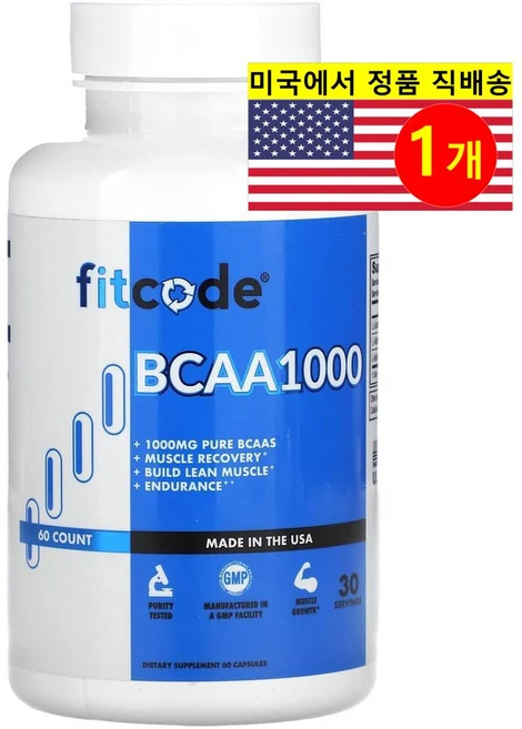 핏코드 BCAA 1000 캡슐, 1개, 60정 - 쿠팡