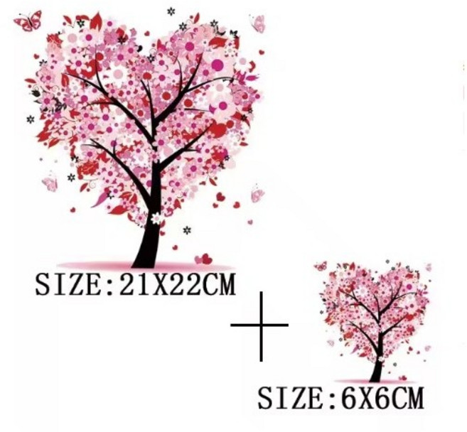 다리미 옷 데코스티커 의류 열 전사지 나비들의 나무시리즈 (6종옵션), 나비나무 전사지1955, 1개