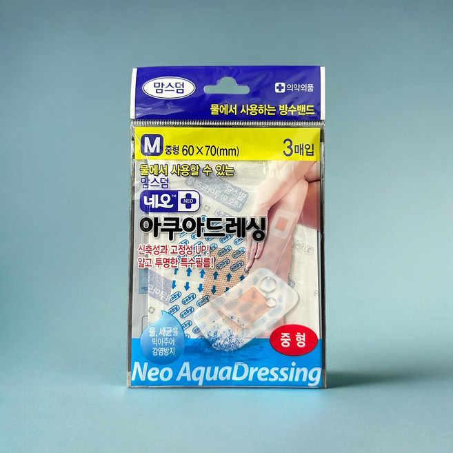 맘스덤 네오 아쿠아드레싱 M 중형3매 5장, 3개입, 5개
