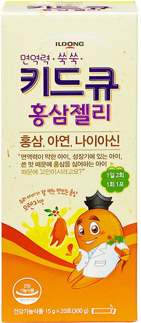 일동 키드큐 홍삼젤리 오렌지맛, 300g, 1개