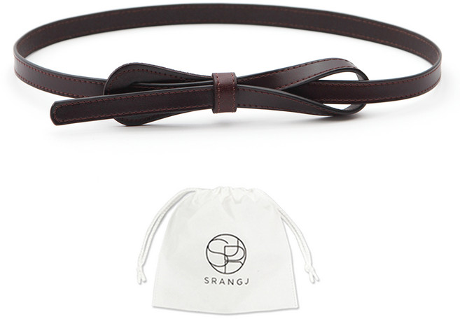 에스랑제이 여성 원피스 정장 가죽 끈 벨트