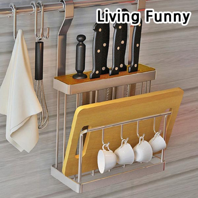 리빙퍼니 주방선반 정리대 7종 벽걸이형, 1개