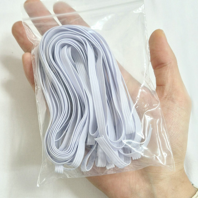 골지 납작 허리고무줄 바지고무줄 고무밴드, 1개, 4MM(화이트) 10yard