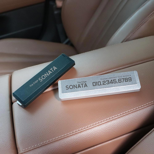 비브랜드 쏘나타디엣지 회전 주차 전화번호 필요할때만 노출 개인정보 보호 자동차 용품 (호환상품), A_실버그레이, 듀얼넘버(전화번호2개)