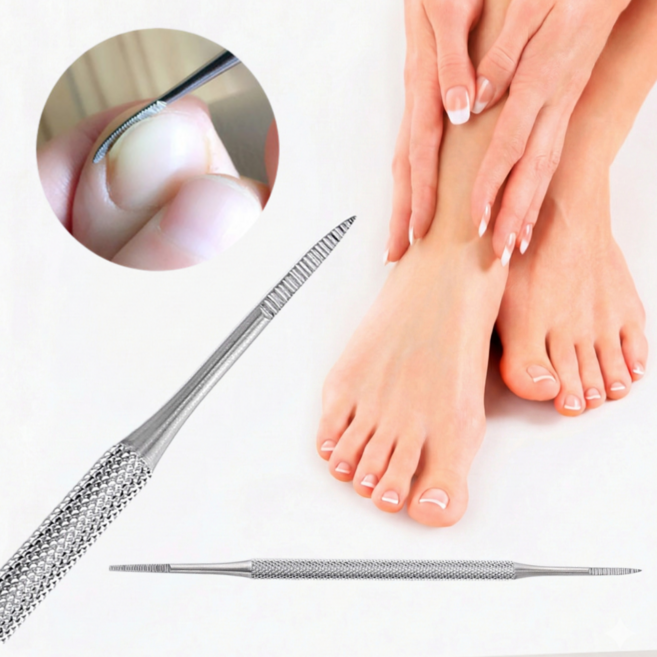 각질제거 네일 청소 큐렛 발톱 관리2P, 2개, 실버
