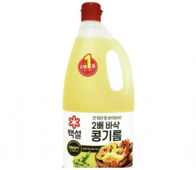 CJ 백설 2배바삭 콩기름, 1.8L, 1개