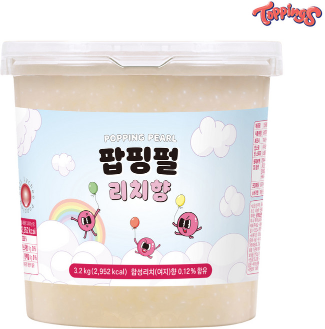 토핑스 팝핑펄 팝핑보바 리치향, 3.2kg, 1개입, 1개