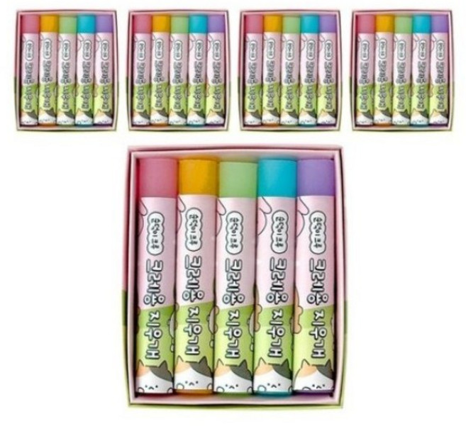 조선문방구 순덕이크루 크레용 지우개 5p, ALL PINK (분홍), 3개