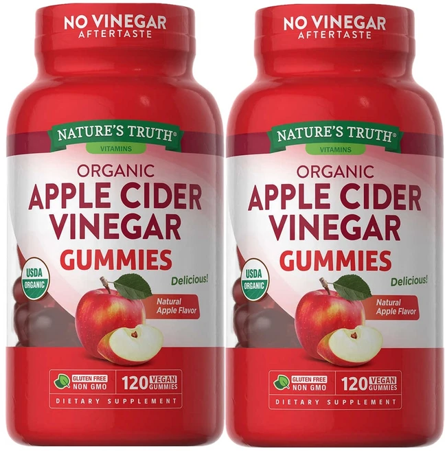 애플사이다비니거 구미 네이처스트루스 애사비 사과식초 비건젤리 240정구미 [120정 2병세트], 1세트, 240정 - 쿠팡