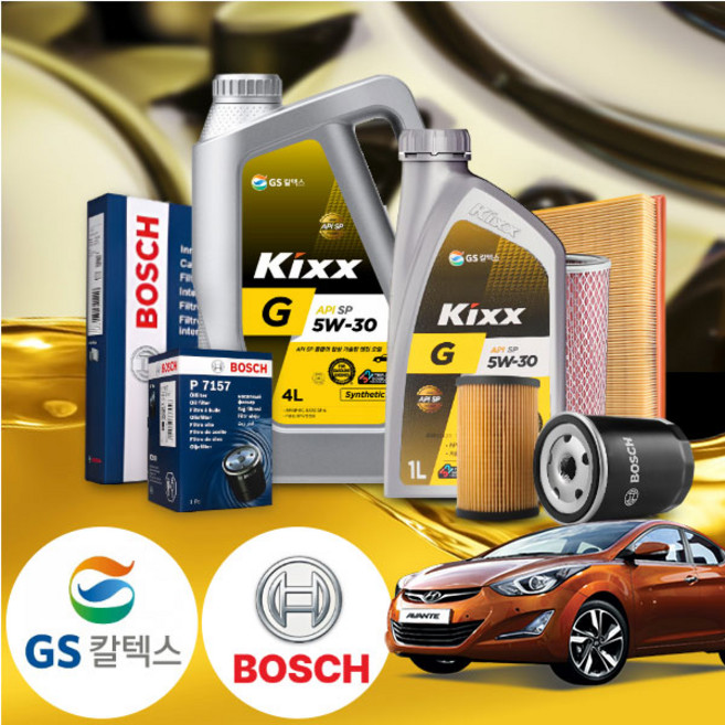 아반떼MD(10~15) 1.6 가솔린 킥스 G 5W30 합성엔진오일세트 4리터, N17 엑스티어탑 5W30 4리터, 1개