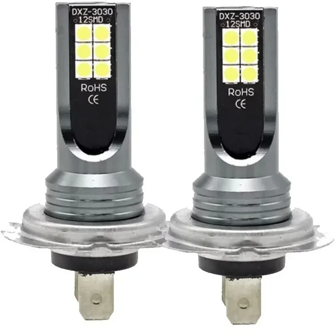 1/2/4PCs H7 Led 헤드 라이트 전구 키트 자동차 안개 12V 55W 램프 6000K 슈퍼, 02 2PC, 01 H7