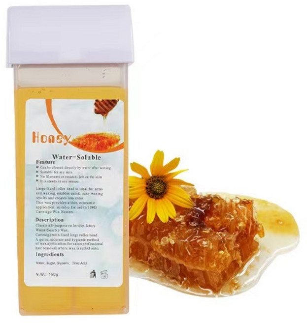 滾輪式蠟條除毛組 適用於手腳及細軟毛髮 蜂蜜, 1個, 滾輪蠟條(150g)蜂蜜