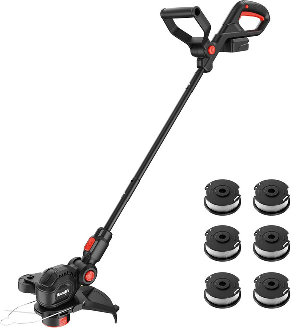 밀워키 M18 18V 배터리도구 전용 8500RPM 업그레이드 모터가 장착된 12인치 3-in-1 스트링 트리머 잔디 가장자리 및 깎기용 자동 라인 피드 위드 웨커와 호환되는 무선, Red