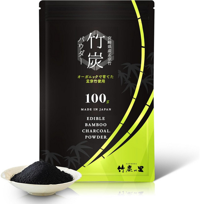 대나무숯 식용숯분말 100g 멸균처리 타케스미 일본, 1개