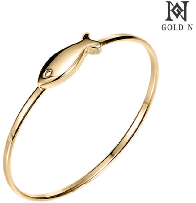 골드앤 18K 베이직 피쉬 반지 YG/RG 행운 물고기 데일리 레이어드 반지 모녀 수능 합격 기원 생일 자녀 기념일선물