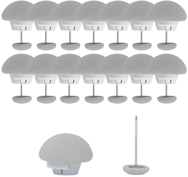 이지적공간 밀림방지 이불 고정핀, 15개, 그레이