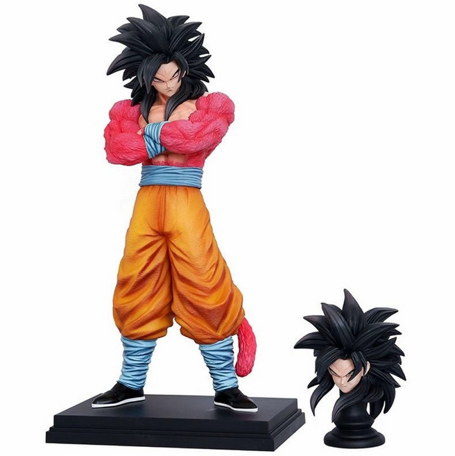 LovEly StoRy 드래곤볼GT 슈파사이어인4 손오공 S+풀 페인팅 피규어 32cm, 1개