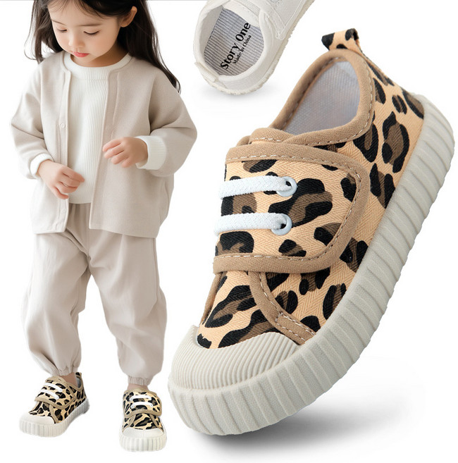 스토리원 U-KIDSH013 키즈 찍찍이 캔버스 스니커즈 운동화