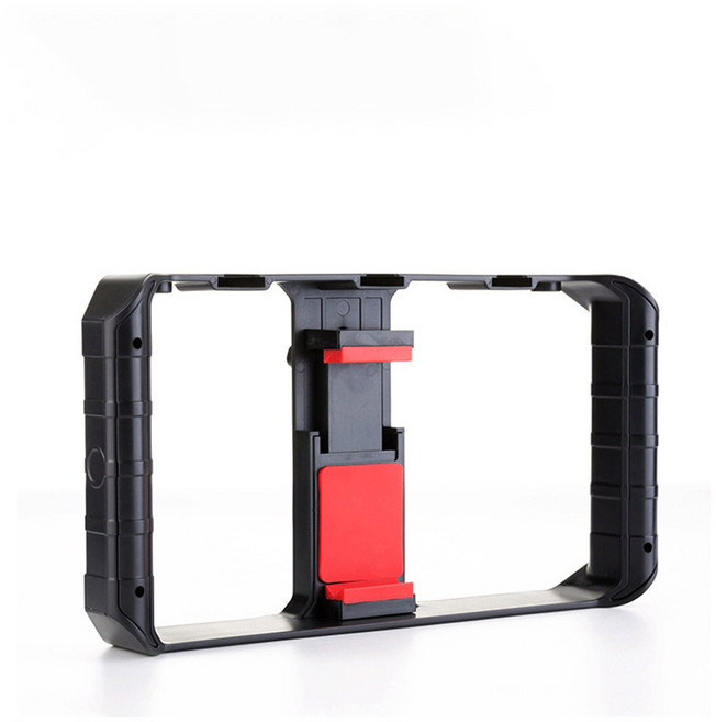 스마트폰 케이지 제작 U 비디오 Uurig 액세서리 촬영 리그 마운트 3 케이스 휴대폰 안정기 영화 Rig 프로 녹화, Black, 01 블랙, 1개