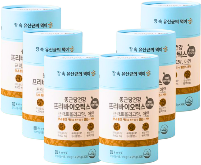 종근당건강 프리바이오틱스 FOS 에프오에스, 6개, 30회분
