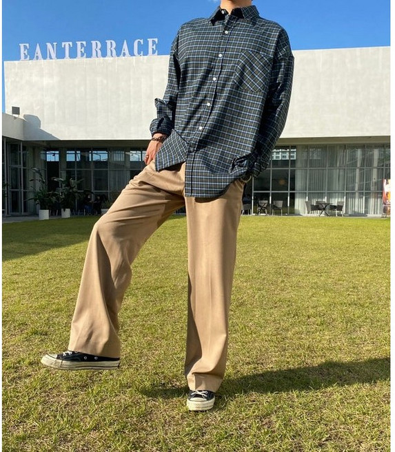 미니멀 원턱 와이드 슬랙스