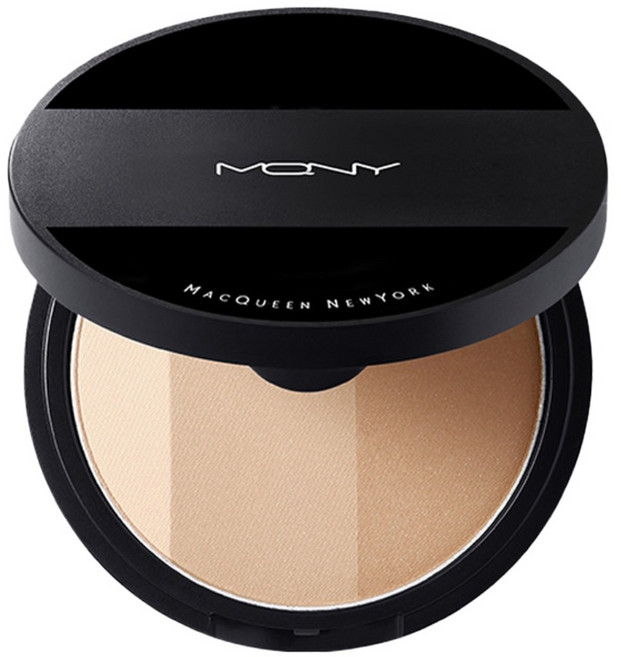 MACQUEEN NEWYORK 3色修容盤 9g, 米棕色, 1個