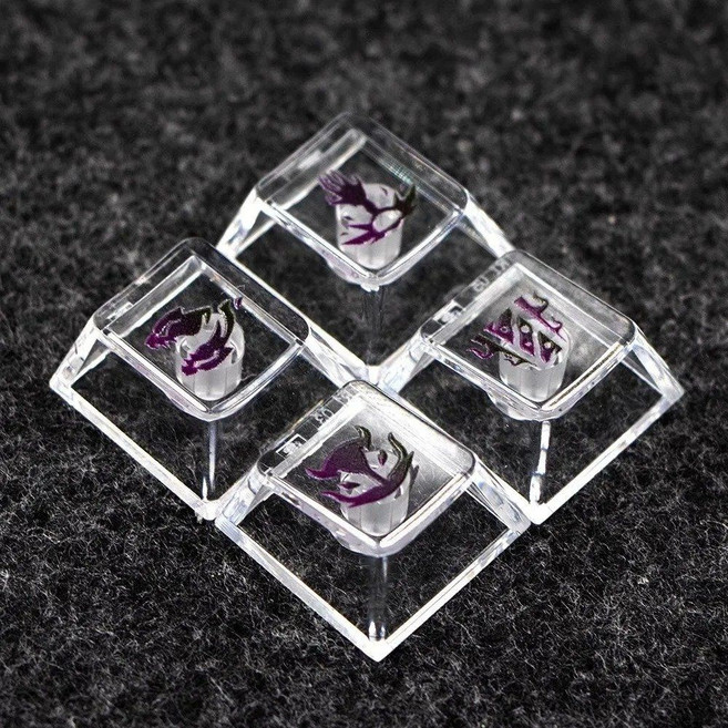 발로란트 영웅 제트 레이나 게코 오멘 네온 스킬 투명 키보드 키캡, Fade