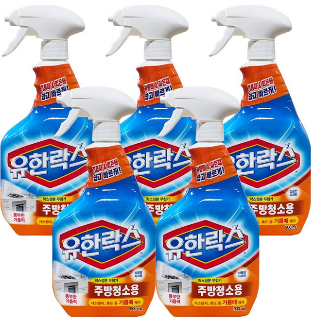 유한락스 주방청소용, 900ml, 5개