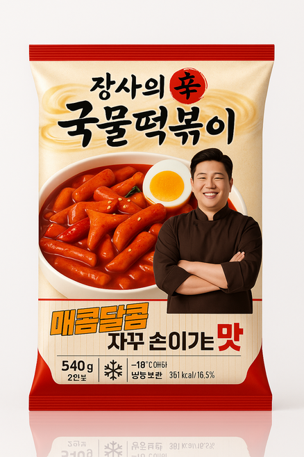 [장사의신 장신몰] 밀키트 분식 밀떡 어묵 볶이 국물 떡볶이 540g [2인분], 2개
