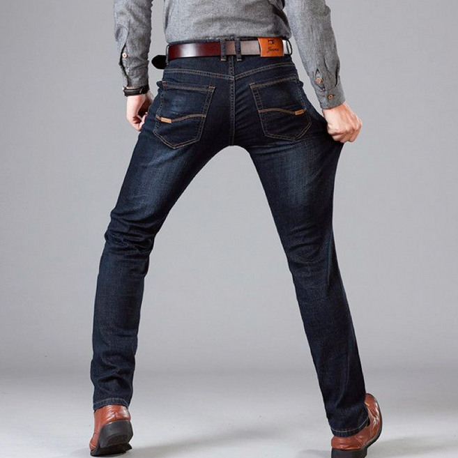 NUNUHANA 여름 쿨 남성용 베이직 워싱 스판 빅사이즈 청바지 Z89