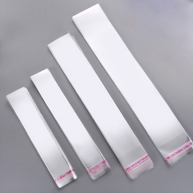 긴비닐봉투 6x20+3cm 100장 접착식 opp 롱비닐 봉투, 100개