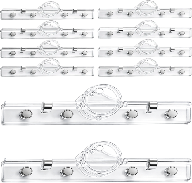 웰컴투 초강력 자석부착 클립집게, 투명, 10개