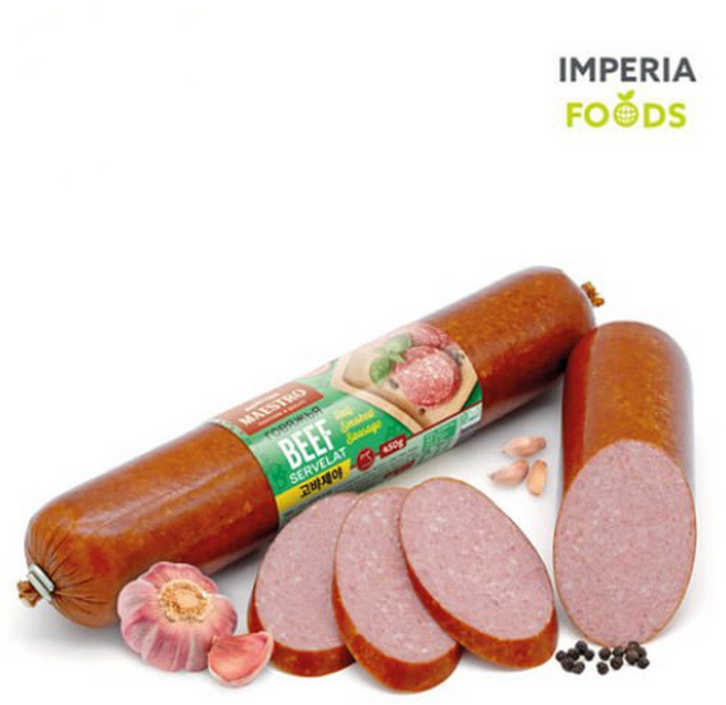 마에스트로 MAESTRO 훈제 비프 소시지 Beef Servelat 소고기 닭고기 450g, 1개
