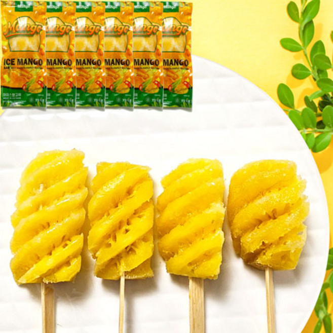 청년농부 달콤한 냉동 아이스 파인애플스틱, 1세트, 5개