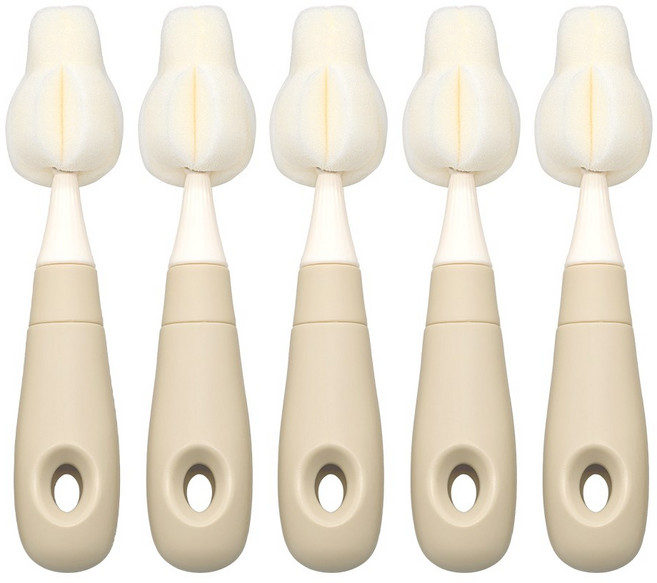 순수아 유아용 젖병 젖꼭지 세척솔, 5개