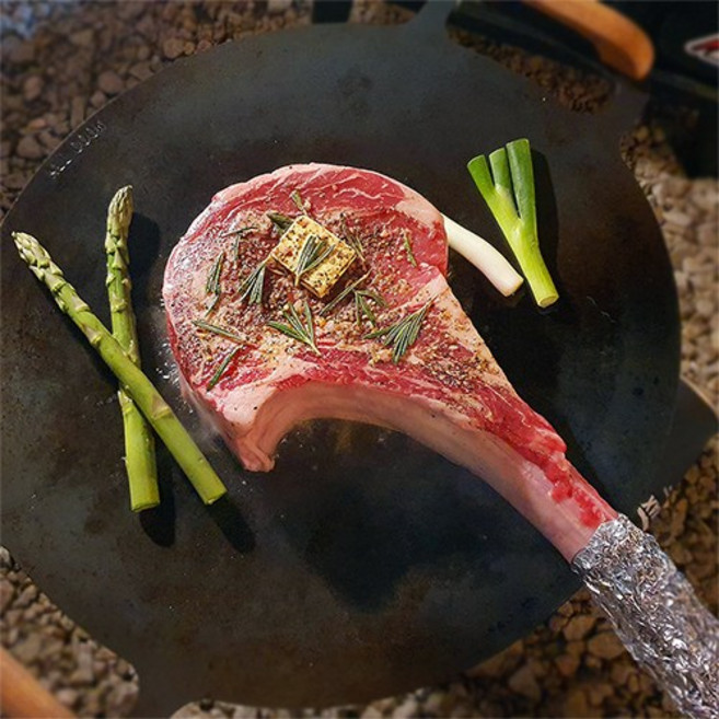 라이프리셋 토마호크 스테이크 티본 엘본 비프립 립아이 브리스컷 우대갈비 소고기 캠핑고기 t본 포터하우스 블랙앵커스 당일발송, 리얼토마호크 1000g, 1개