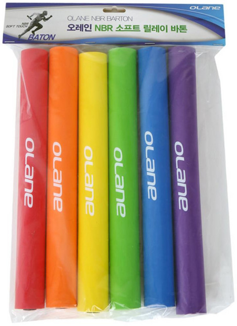 학교 체육대회 이어달리기 소프트 컬러 바톤 6색 세트 야유회, 1세트