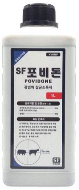 포비돈 요오드 동물 소독약 상처소독 강아지 포피염, 1개, 1L