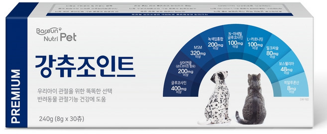 바른영양펫 강아지 영양제, 30회분, 뼈/관절강화, 1개