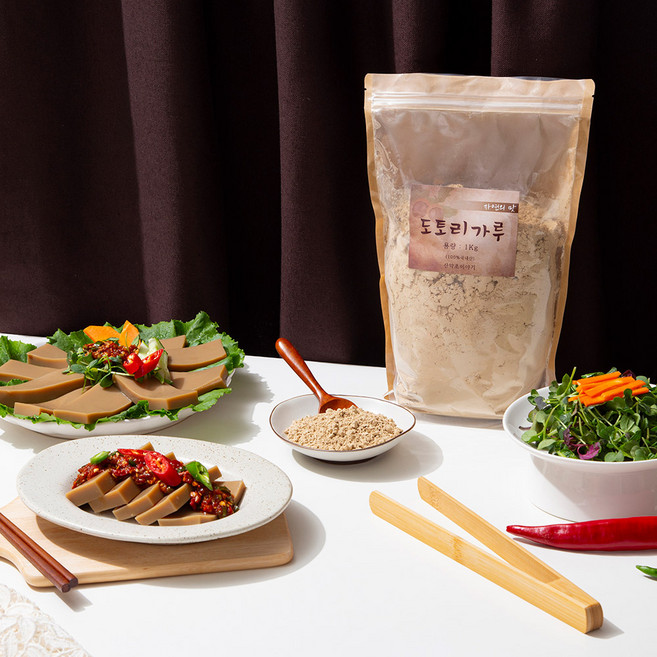 [미식한가] 순수국산 도토리로 정직한 도토리 가루 500g / 1kg / 도토리묵 / 도토리분말 / 도토리묵가루, 1세트